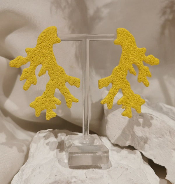 cora earrings canary yellow