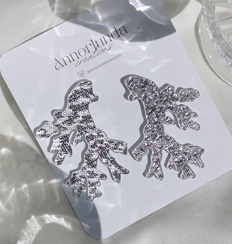 Cora örhängen silver-glitter