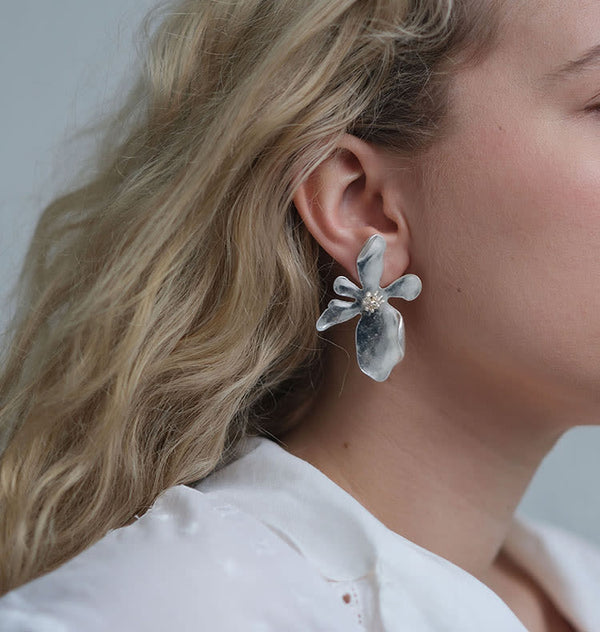 Daisy lu earrings silver
