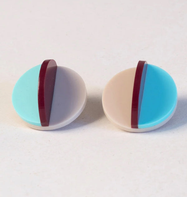 dexel mini earrings blue/beige