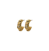 donna clear earrings gold