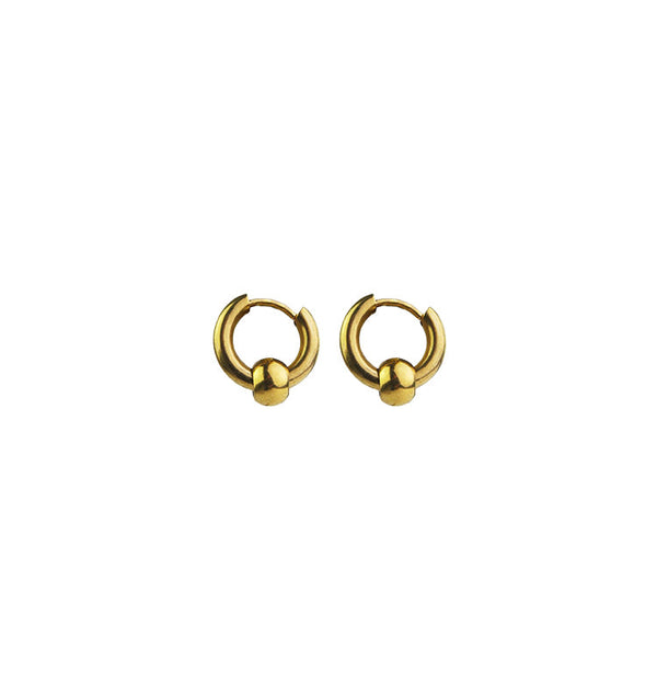 drop hoops mini gold