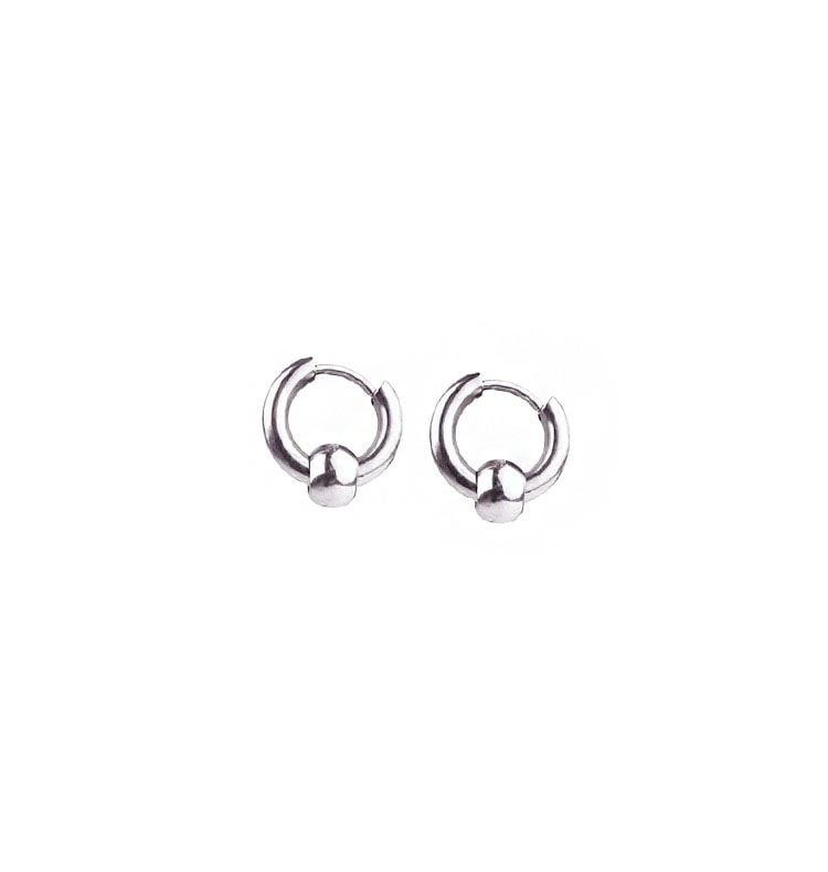 Drop hoops mini silver