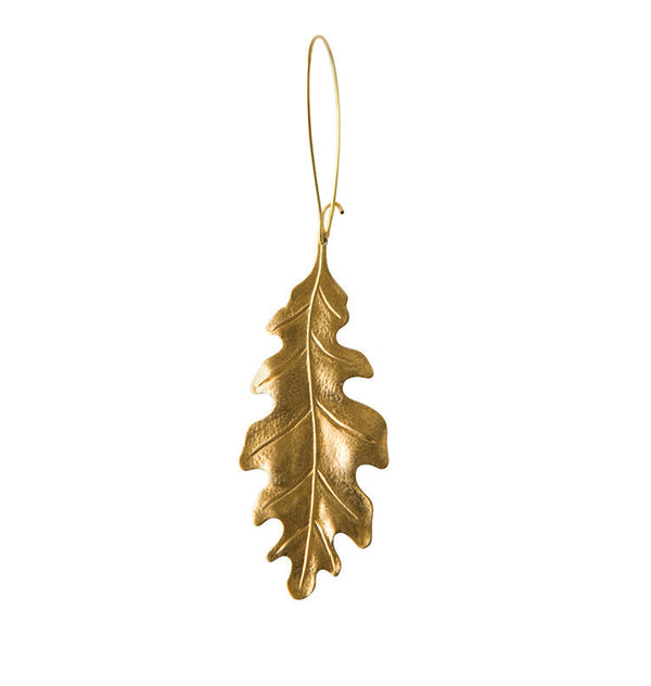 Oak leaf mässing • SINGELÖRHÄNGE