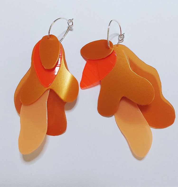 clean soda earrings orange