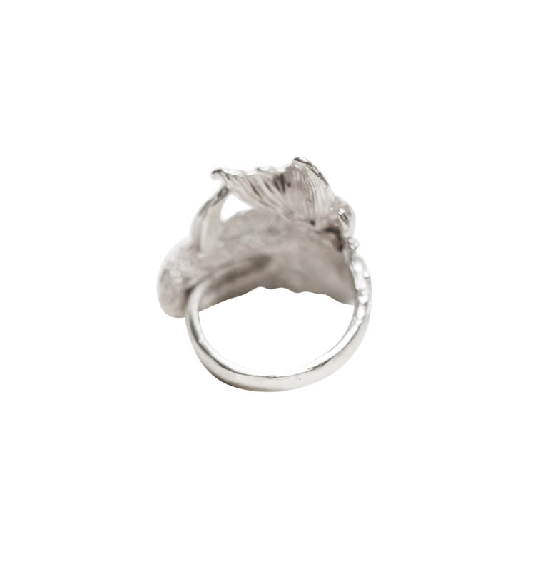 Fish ring 925 silver