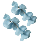 flake earrings shiny blue