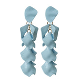 flake earrings shiny blue