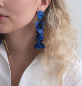 Flake earrings deep blue