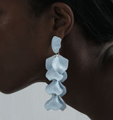 flake earrings shiny blue