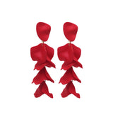 Flake earrings red