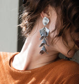 Flake earrings silver
