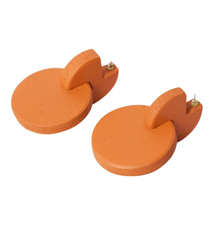 Float bouy earrings orange