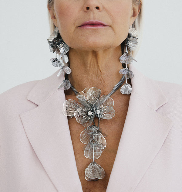 Flowerdust earring & necklace bundle