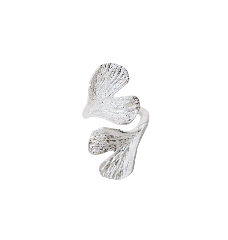 Ginko ring silver