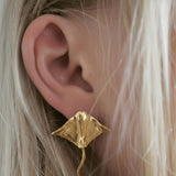 Devil fish örhängen guld
