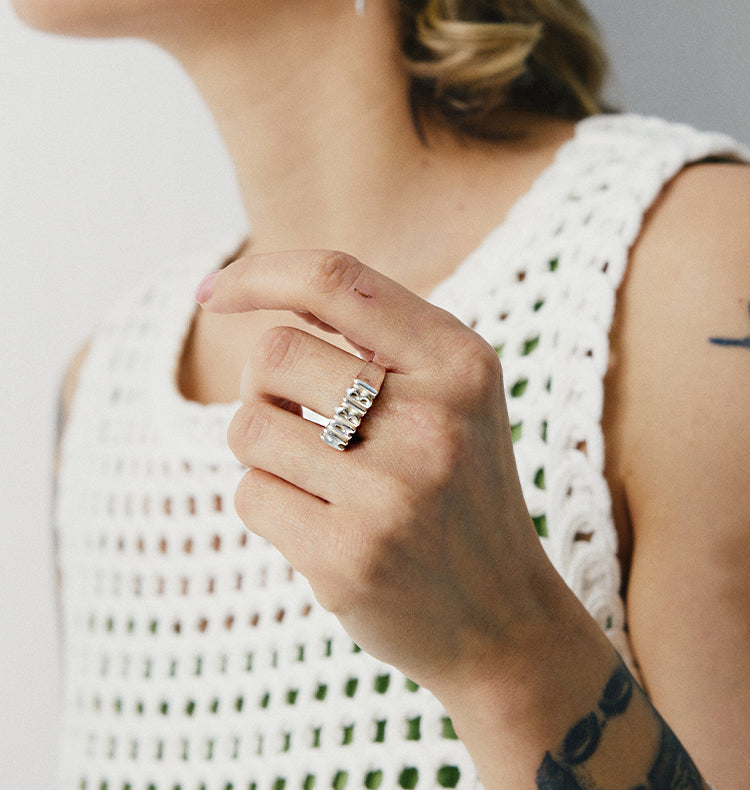 habibi ring silver