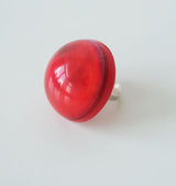 Half sphere ring red