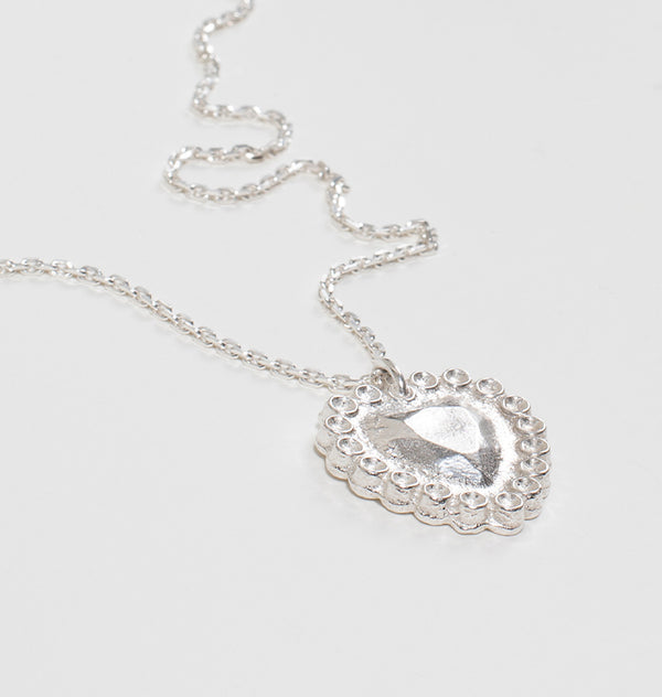 Heart necklace silver blitz heyman