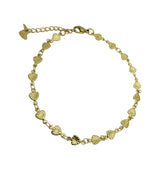 heart to heart foot chain gold
