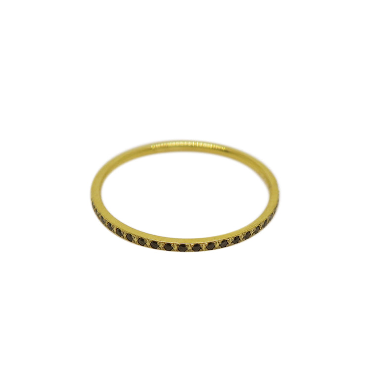 Spot ring black gold