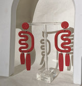 Isla earrings red