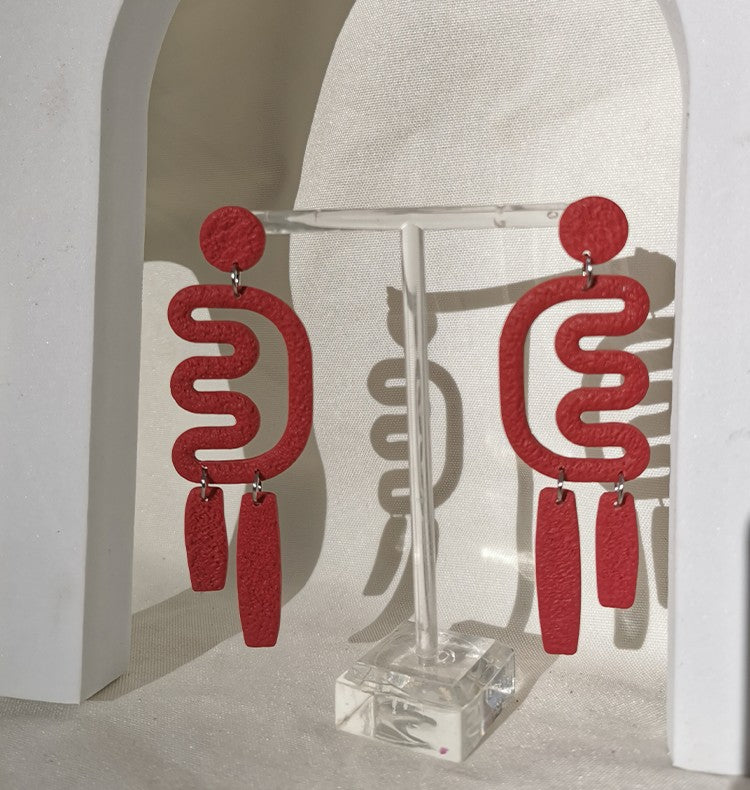 Isla earrings red