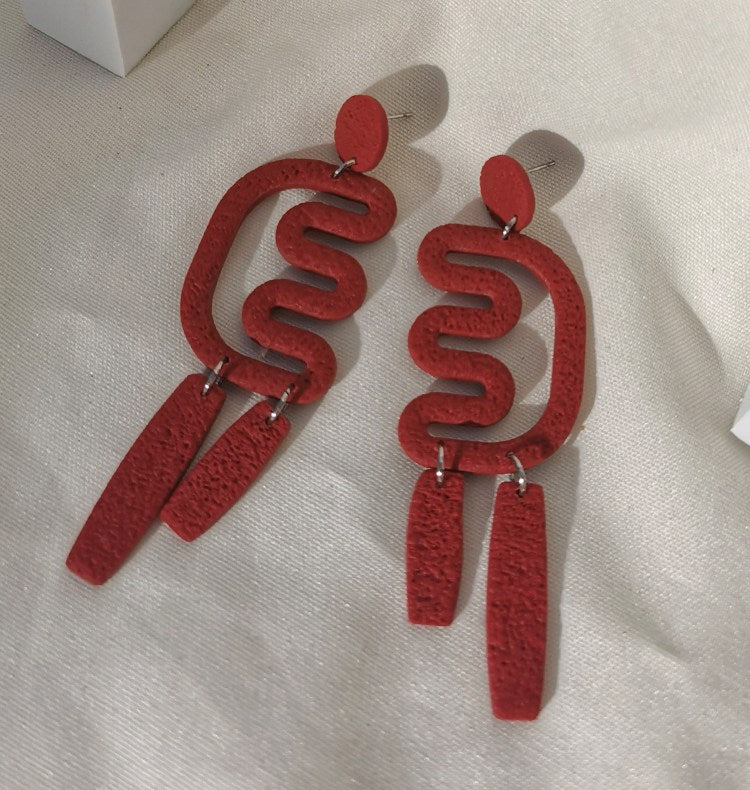 Isla earrings red