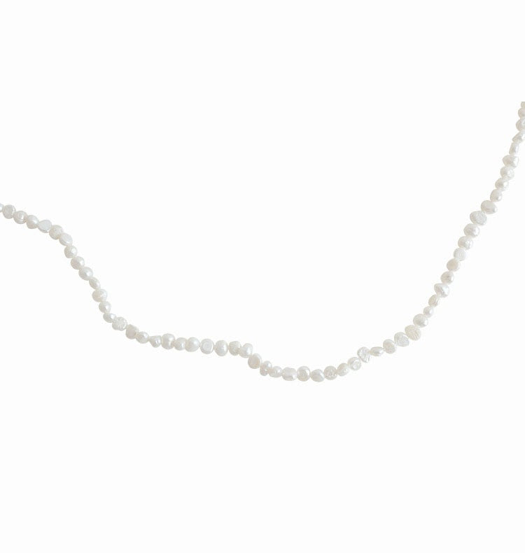 Johanna pearl necklace silver long