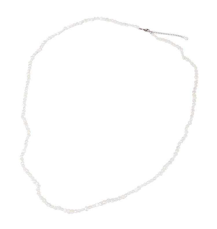 Johanna pearl necklace silver long