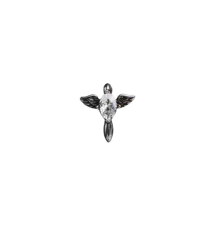 kai angel single stud clear