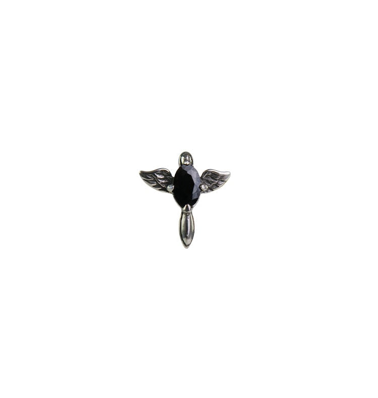 kai angel single stud black