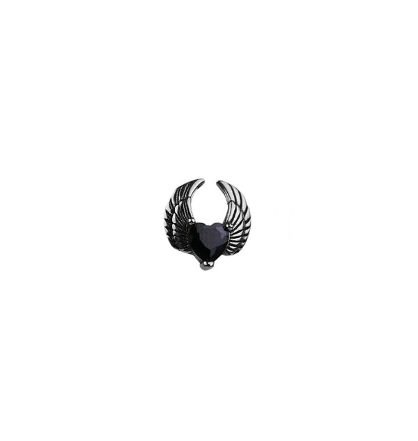 kai heart earrings black