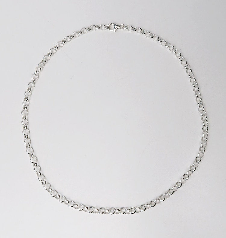 XL silver necklace