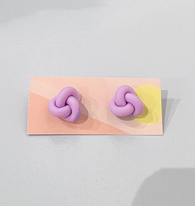 Knutar small earrings pink OCH FORM