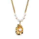 La Deesse Golden Pearl Necklace