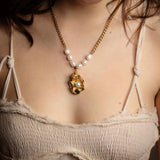 La Deesse Golden Pearl Necklace