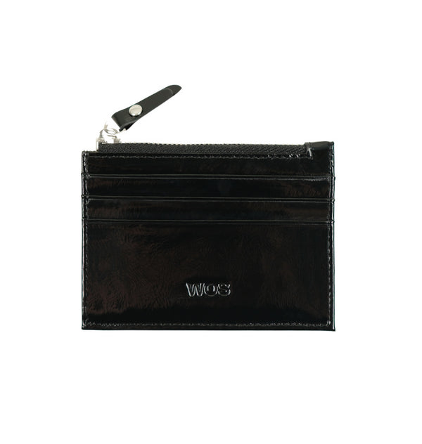 Laney card wallet metallic black