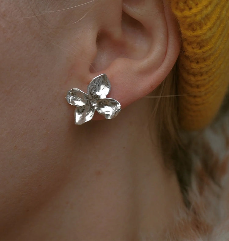 Lilac earrings silver