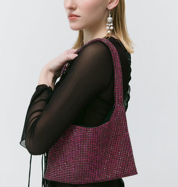 Lotti bag fuchsia glitter