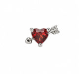 Love Stud Single Earring Steel