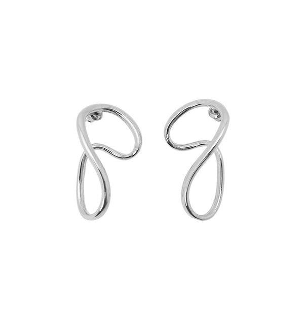 Make my way earrings silver