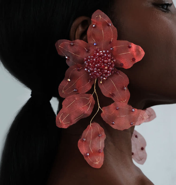 Masha earrings red