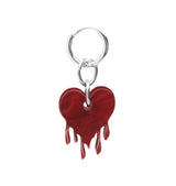 Melting heart single earring silver