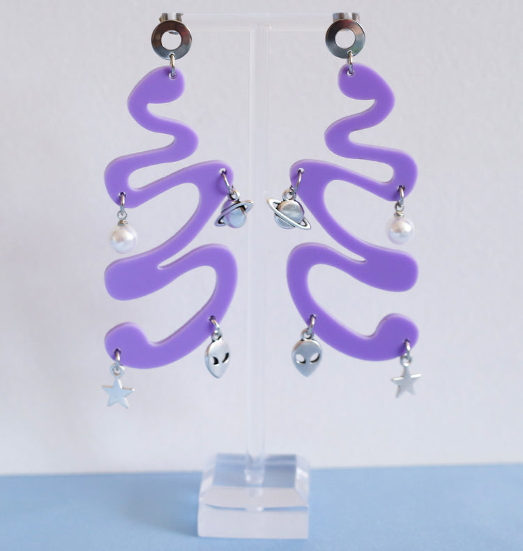 Milky way wiggle earrings