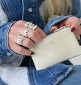 mini keeper wallet cream