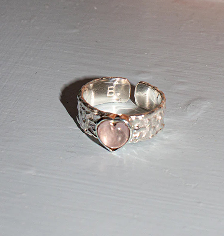 Mini rio ring rose silver