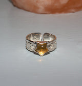 Mini ursa ring silver citrine