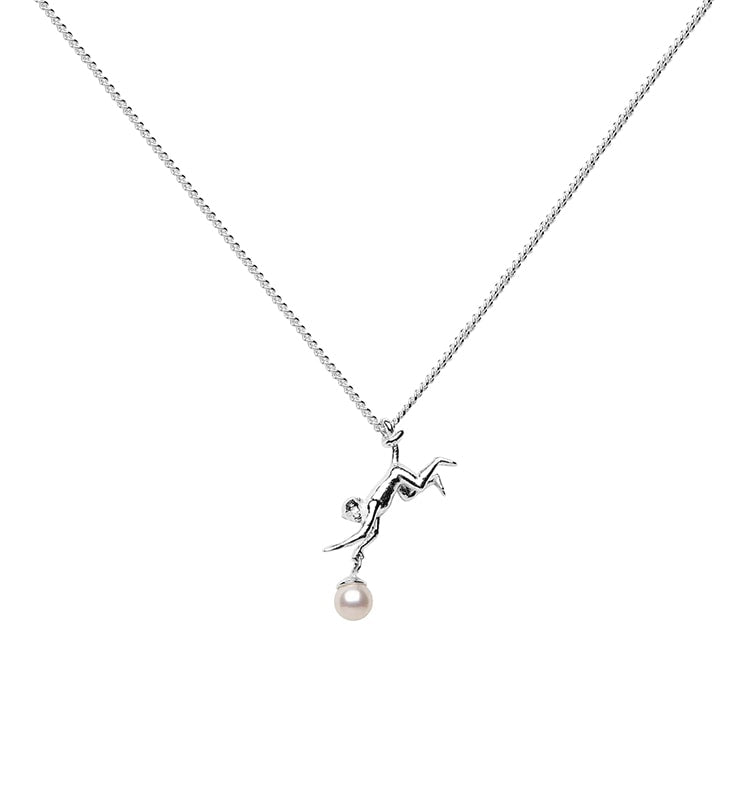 Monkey necklace silver