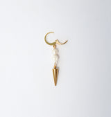 Nacarina duo pearl single earring gold